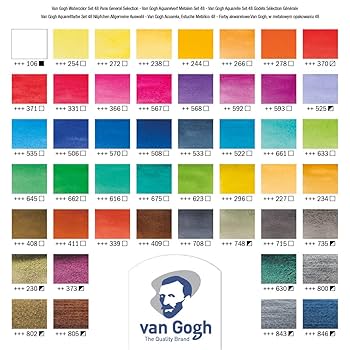 Talens - van Gogh アクリル画用セット 未使用 Amazon.com: Van Gogh Watercolor Paint Set, Metal Tin, 48
